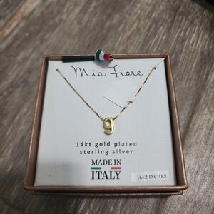 Mia Fiore Made In Italy New 14kt Gold Plated 'G' Pendant Necklace - Gold